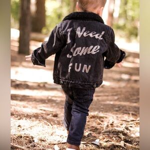 ZARA BABY BOY SHERPA LINED DENIM JACKET SIZE 2/3 yrs